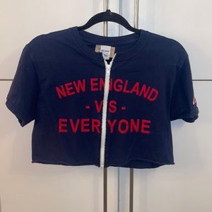 New England Patriots Crop Tee